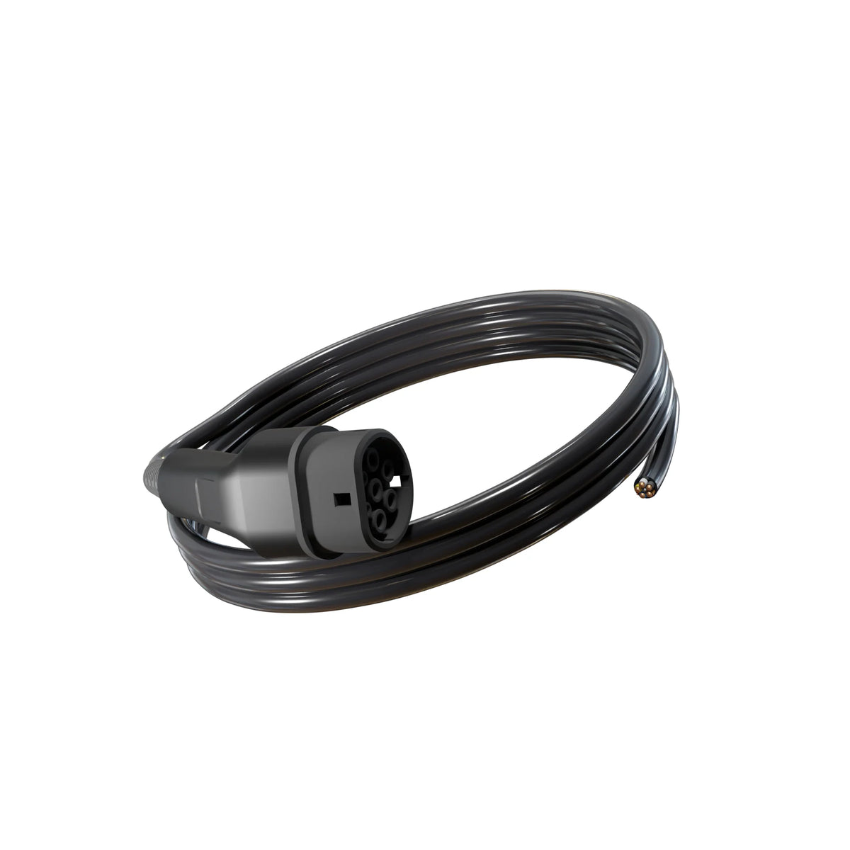 Tethered EV Charging Cable — Type 2 to Tethered, 22.0kW